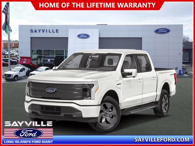 2025 Star White Metallic Tri-Coat Ford F-150 Lightning LARIAT 4WD SuperCrew 5.5' Box AWD Truck