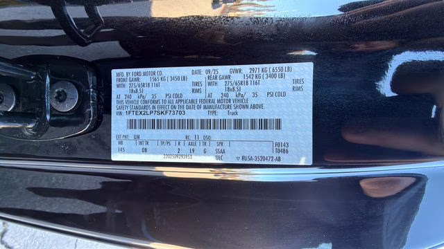 2025 Black Metallic Ford F-150 STX 4X4 Truck