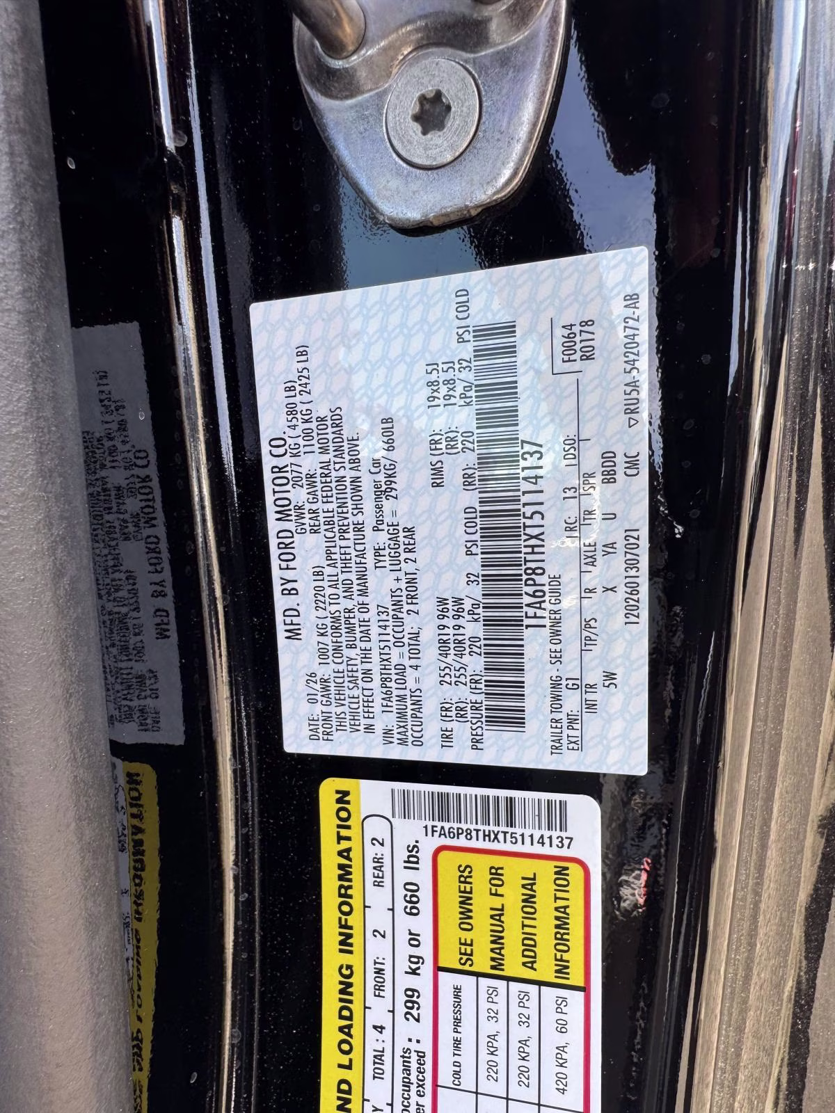 2026 Shadow Black Ford Mustang EcoBoost Premium Fastback RWD Sedan