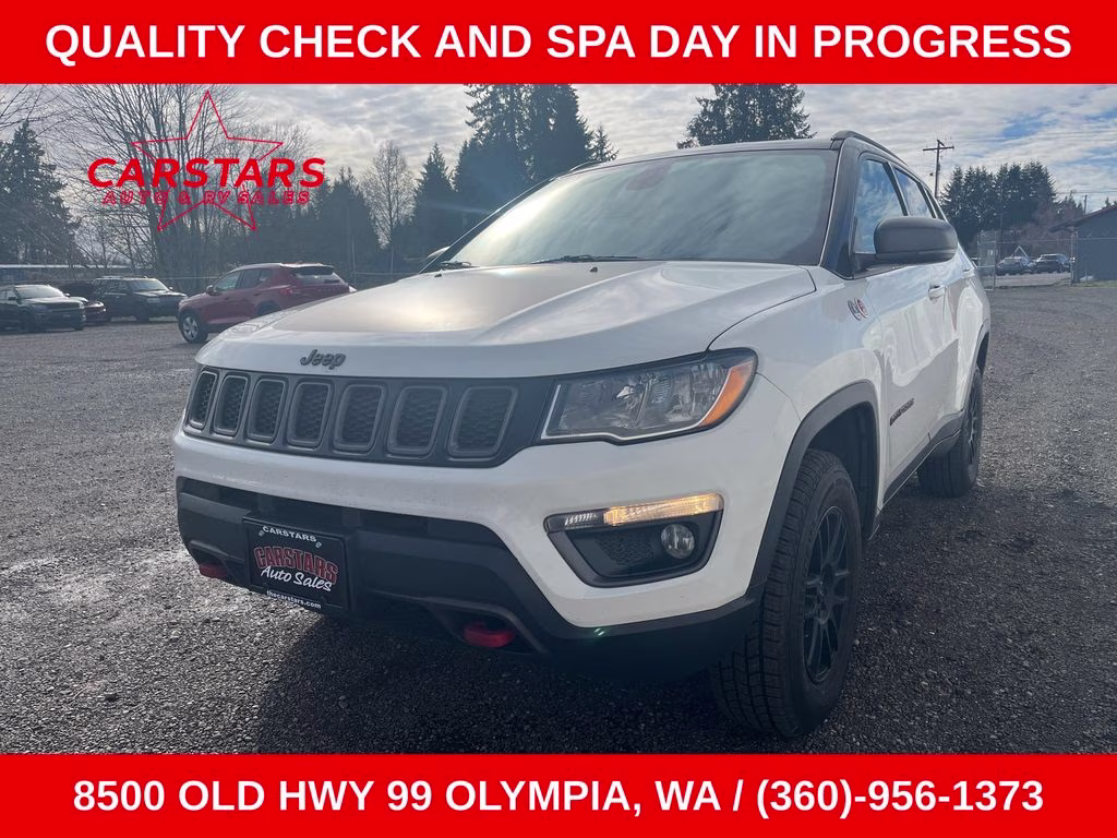 2018 White Clearcoat Jeep Compass Trailhawk 4X4 SUV