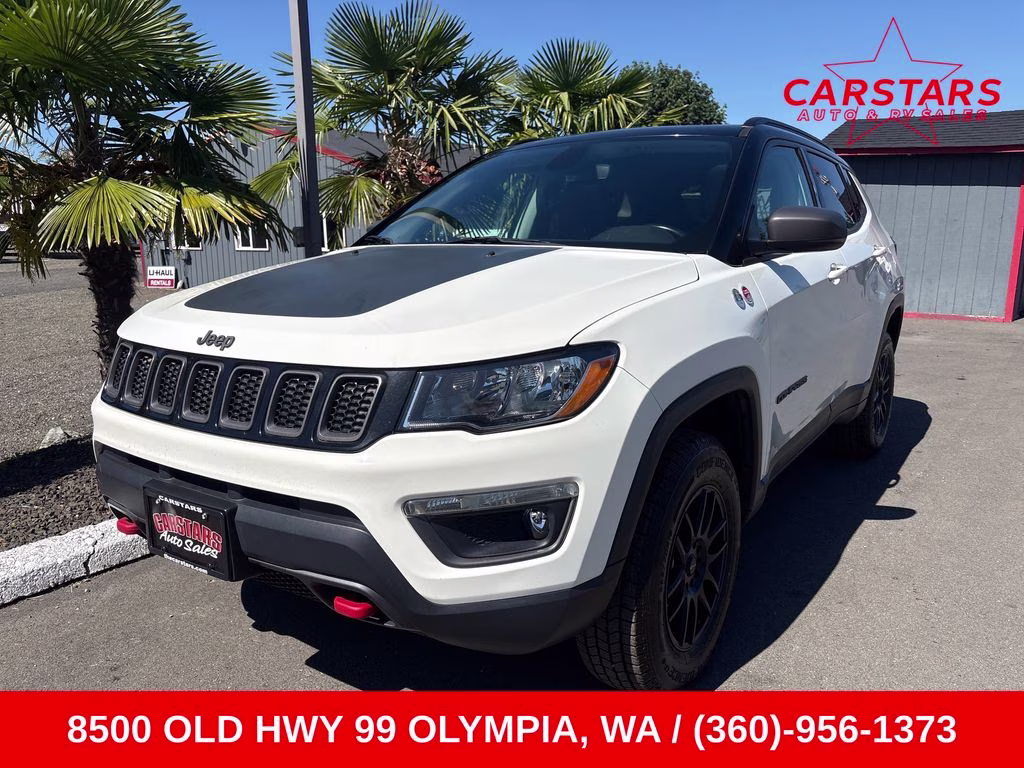 2018 White Clearcoat Jeep Compass Trailhawk 4X4 SUV