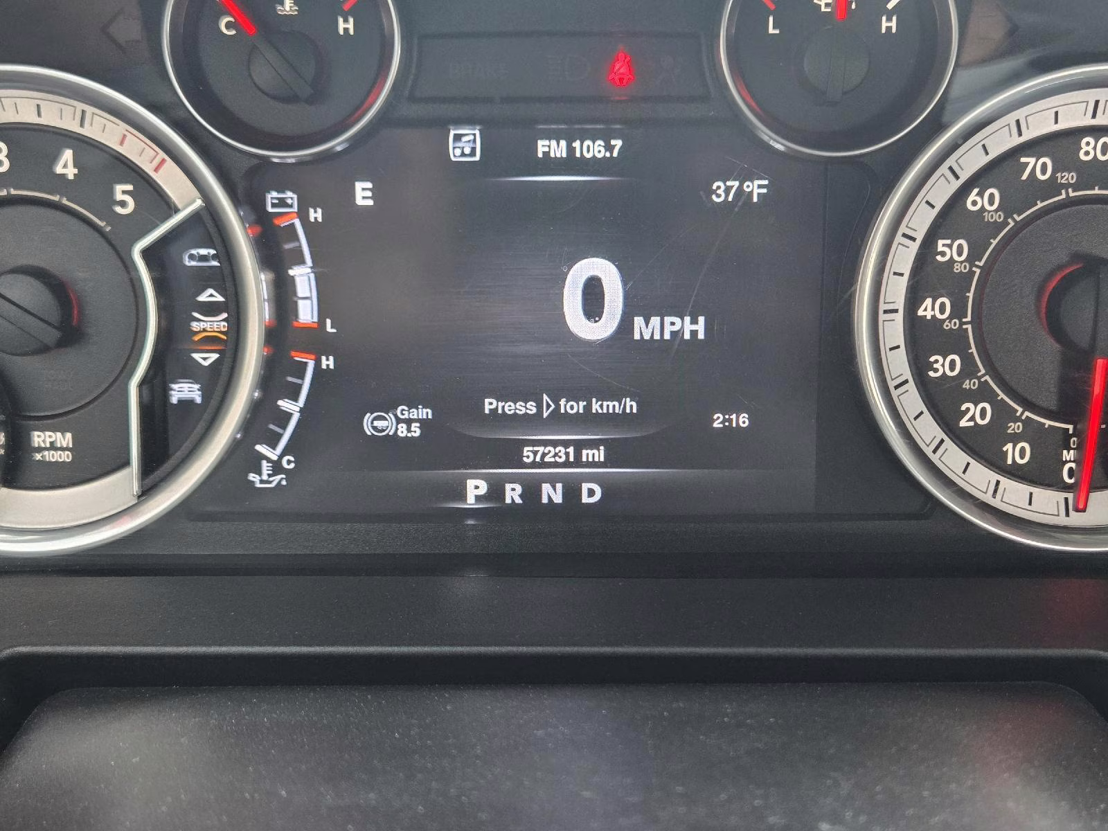 2016 Bright Silver Metallic Clearcoat Ram 1500 Outdoorsman 4X4 Truck