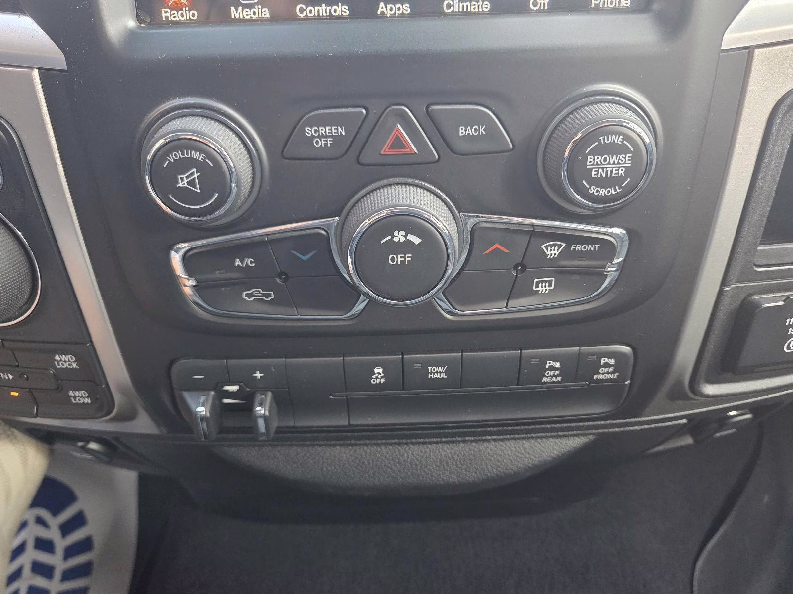 2016 Bright Silver Metallic Clearcoat Ram 1500 Outdoorsman 4X4 Truck