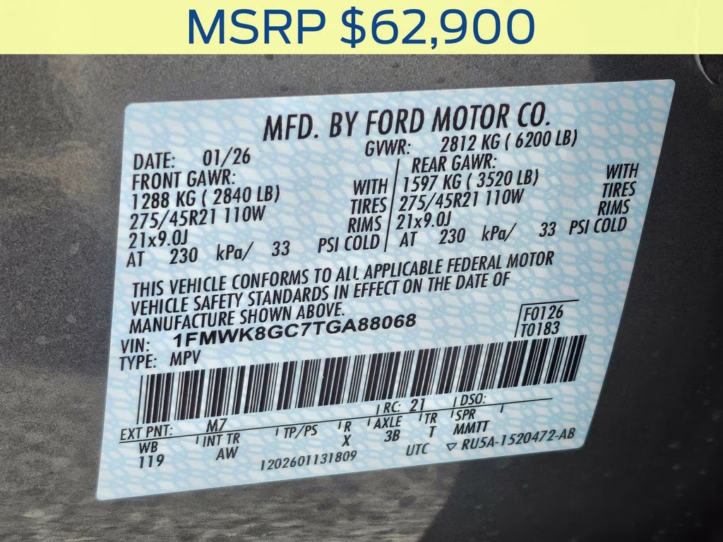 2026 Carbonized Gray Metallic Ford Explorer ST 4X4 SUV