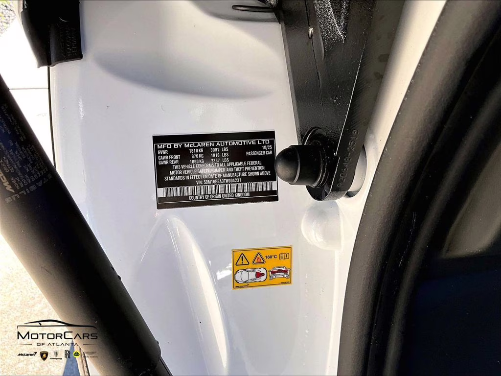 2026 Silica White McLaren Artura Spider RWD Convertible