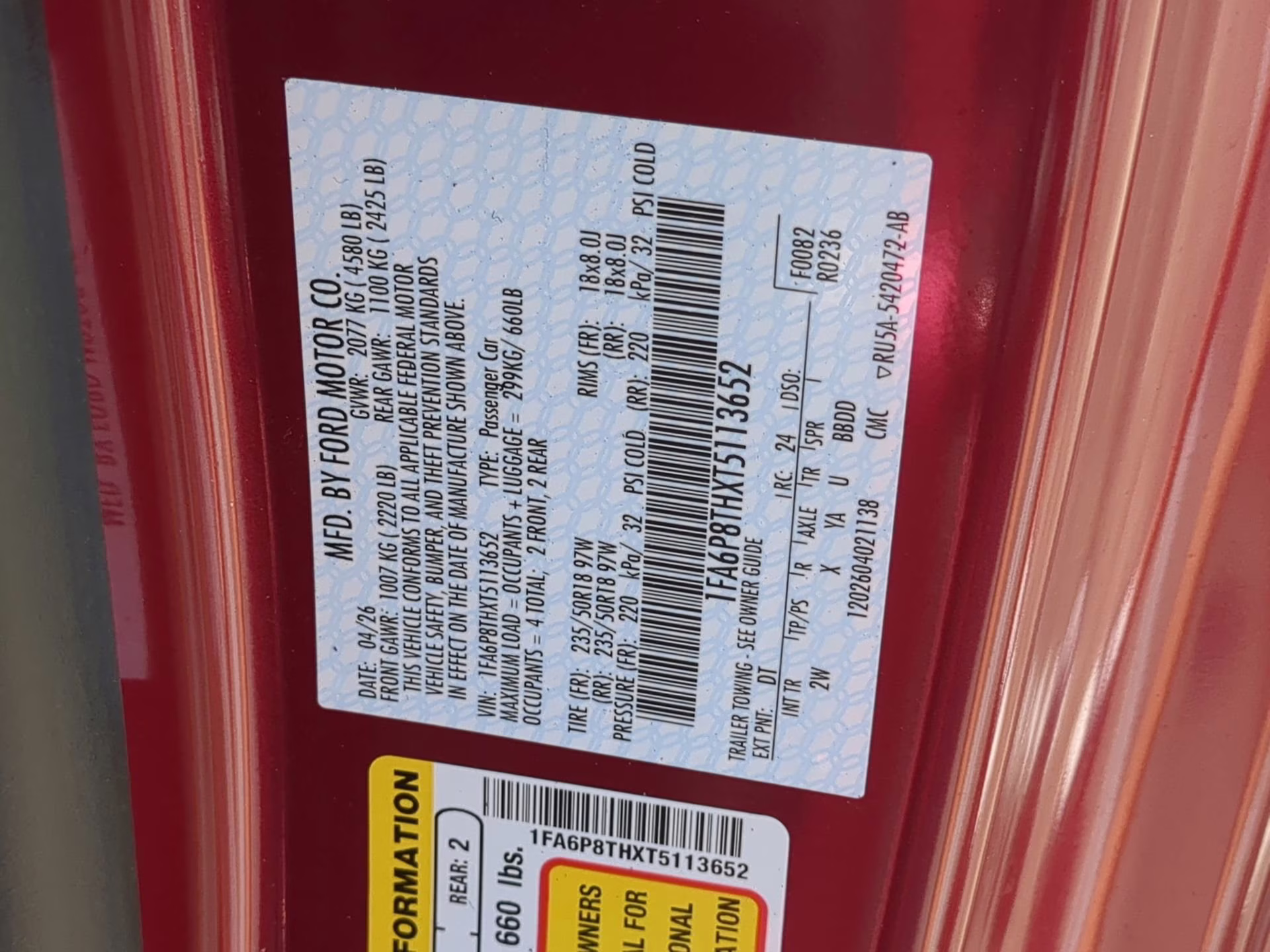 2026 Molten Magenta Metallic Tinted Clearcoat Ford Mustang EcoBoost RWD Coupe