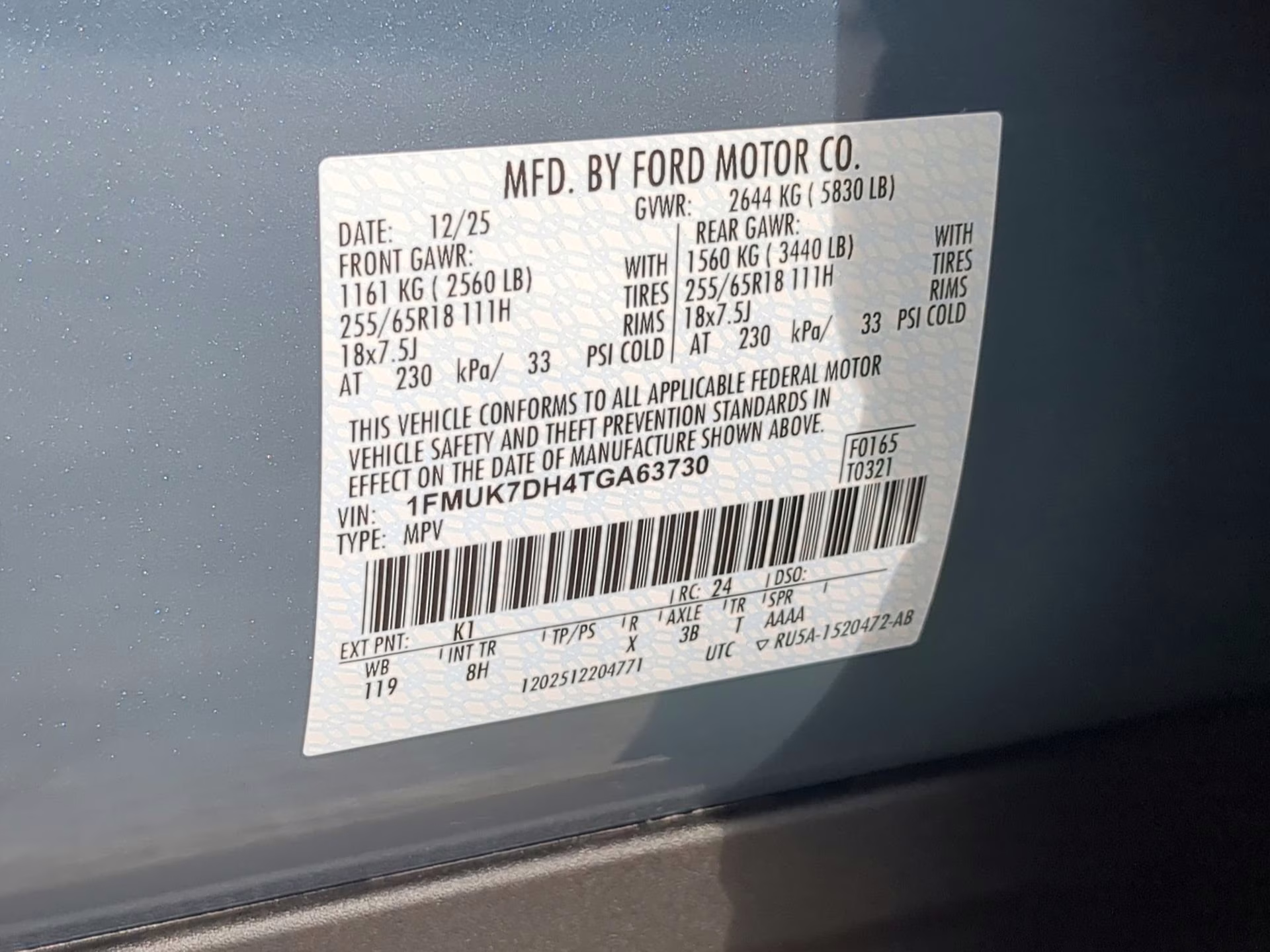 2026 Vapor Blue Metallic Ford Explorer Active RWD SUV