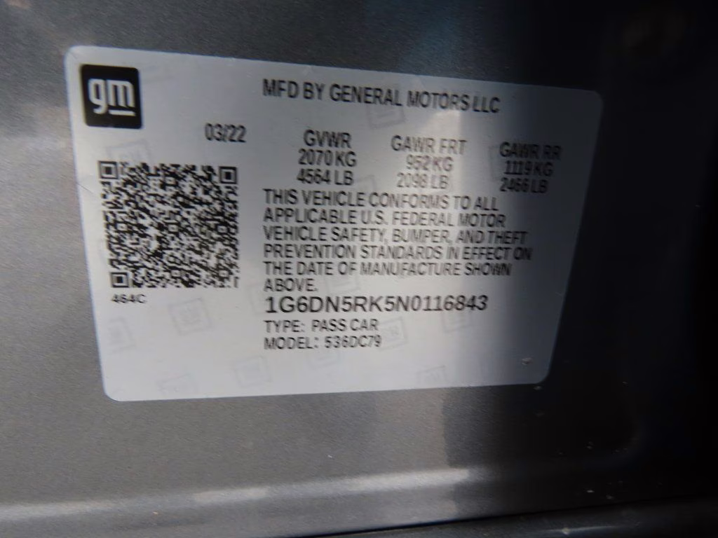 2022 Satin Steel Metallic Cadillac CT5 Premium Luxury RWD Sedan