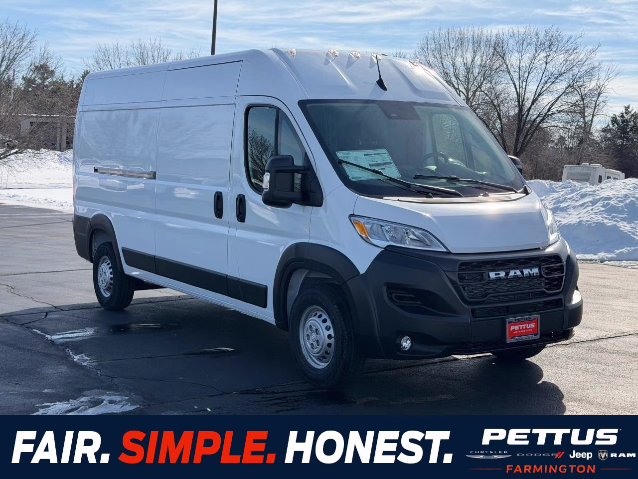 2026 Bright White Clearcoat Ram ProMaster 2500 High Roof FWD Van