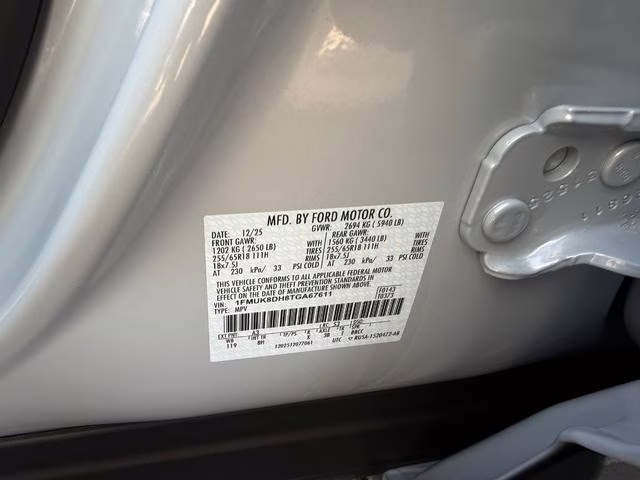 2026 Space White Metallic Ford Explorer Active 4X4 SUV