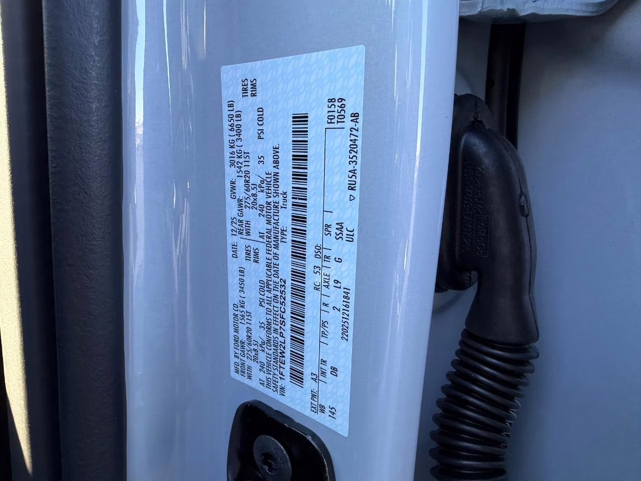 2025 Space White Metallic Ford F-150 STX 4X4 Truck