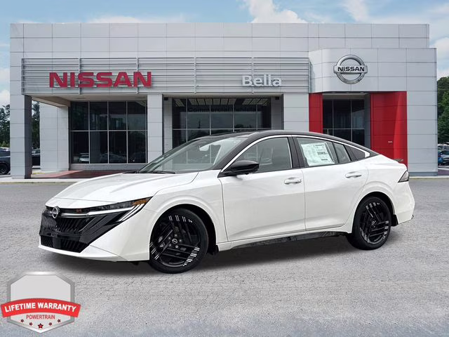 2026 Aspen White/Super Black Nissan Sentra SR FWD Sedan