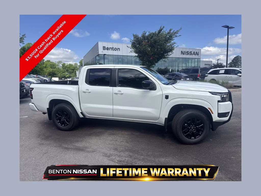 2026 Glacier White Nissan Frontier SV 4X4 Truck