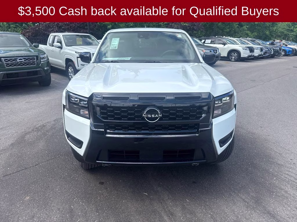 2026 Glacier White Nissan Frontier SV 4X4 Truck