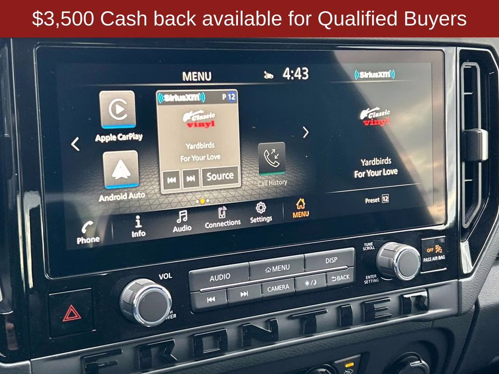 2026 Glacier White Nissan Frontier SV 4X4 Truck