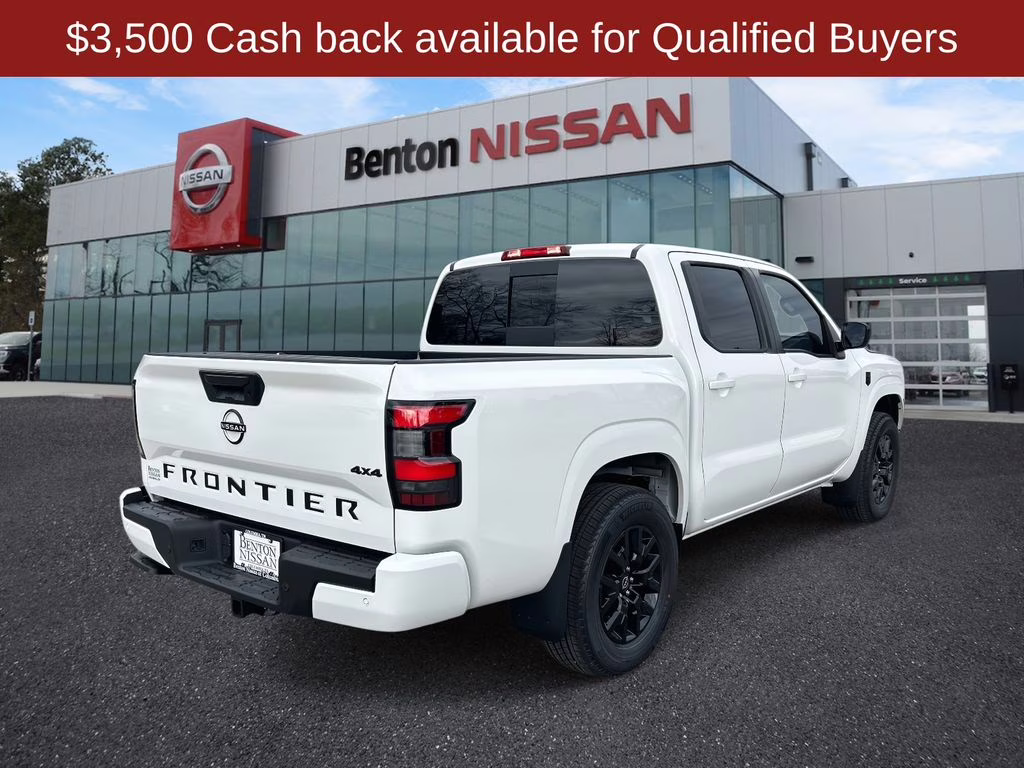 2026 Glacier White Nissan Frontier SV 4X4 Truck