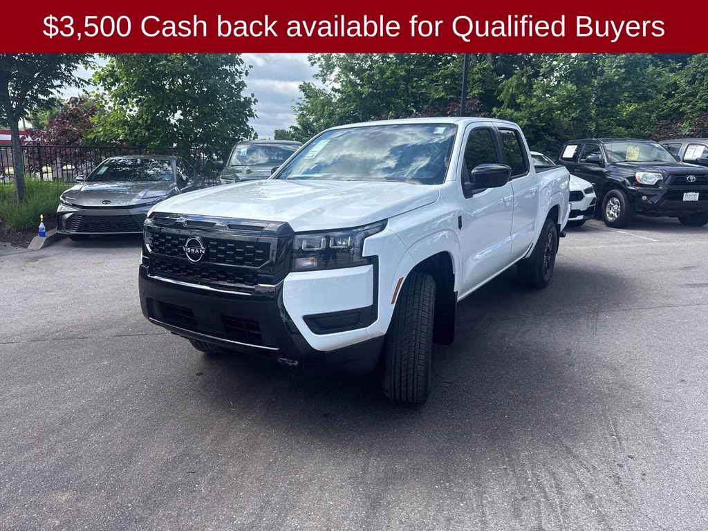 2026 Glacier White Nissan Frontier SV 4X4 Truck