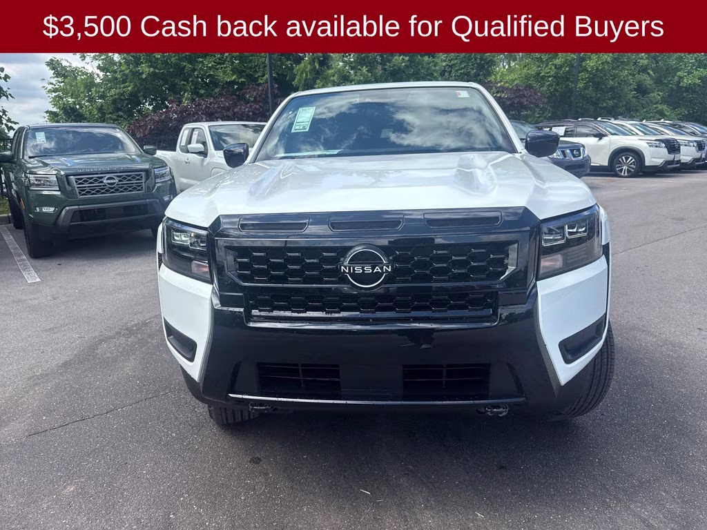 2026 Glacier White Nissan Frontier SV 4X4 Truck