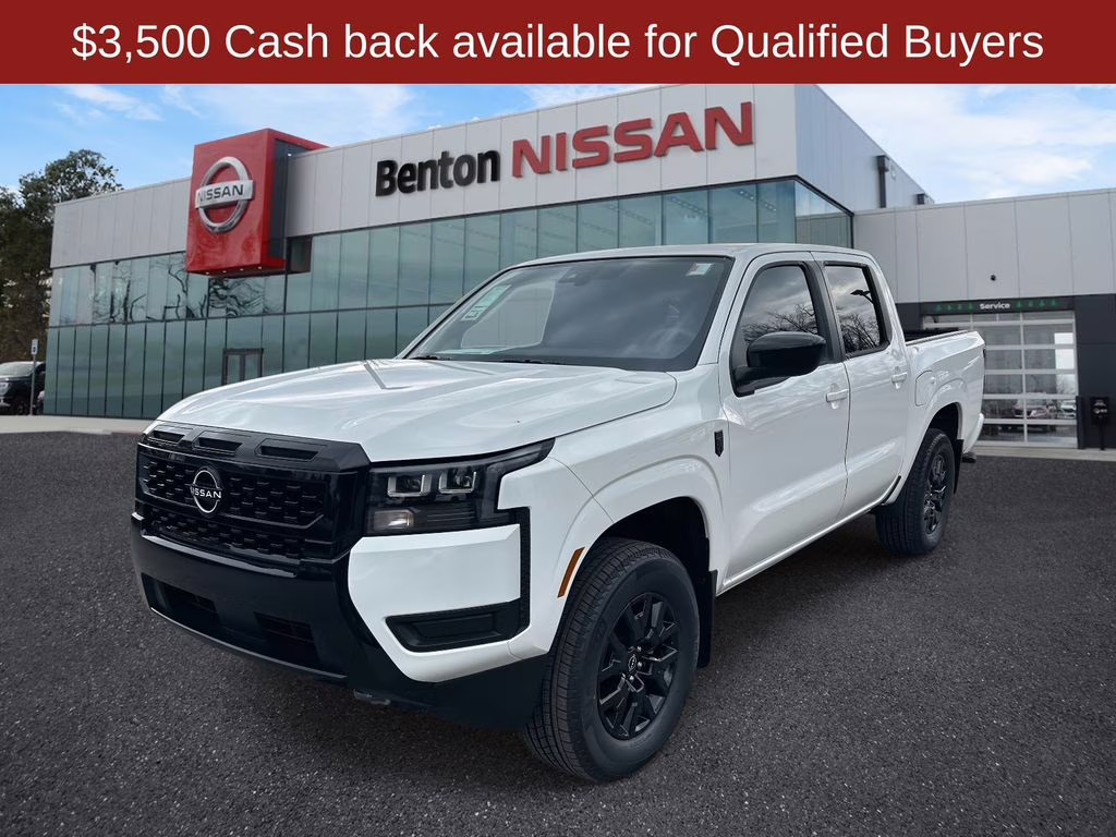 2026 Glacier White Nissan Frontier SV 4X4 Truck