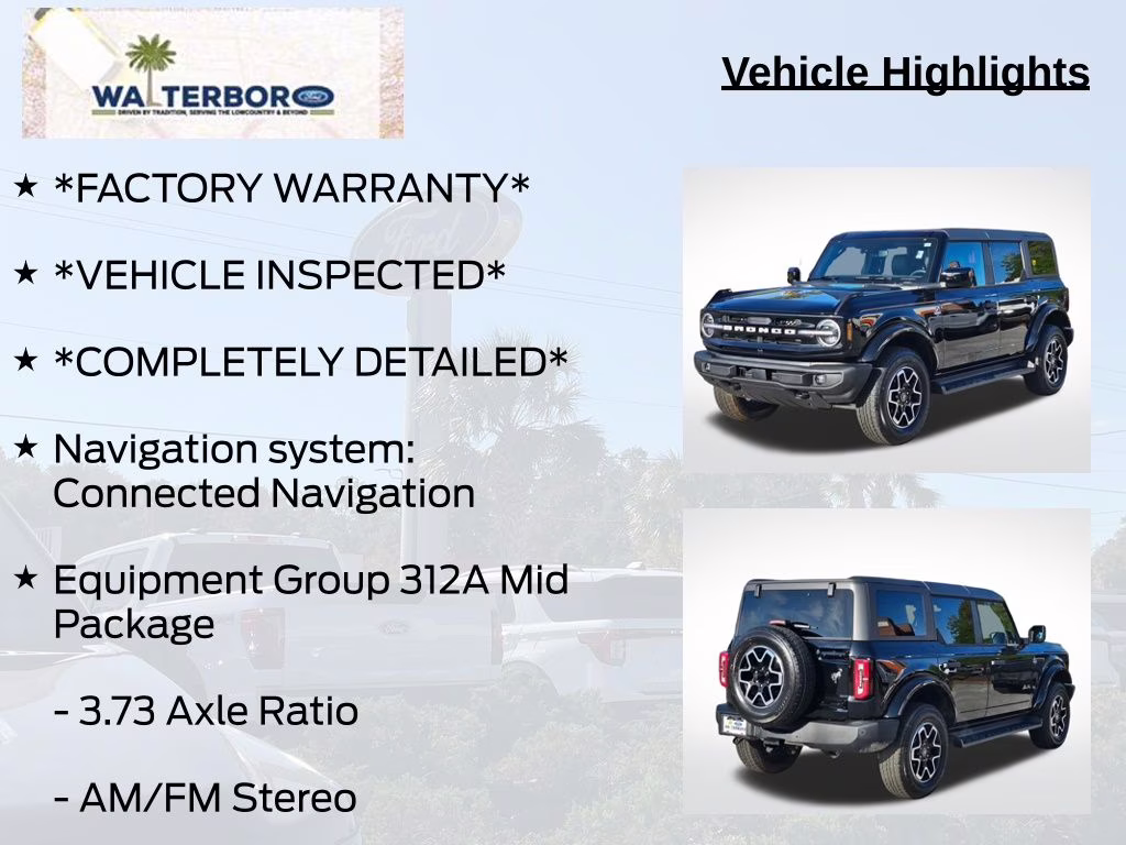 2026 Shadow Black Ford Bronco Outer Banks 4X4 SUV