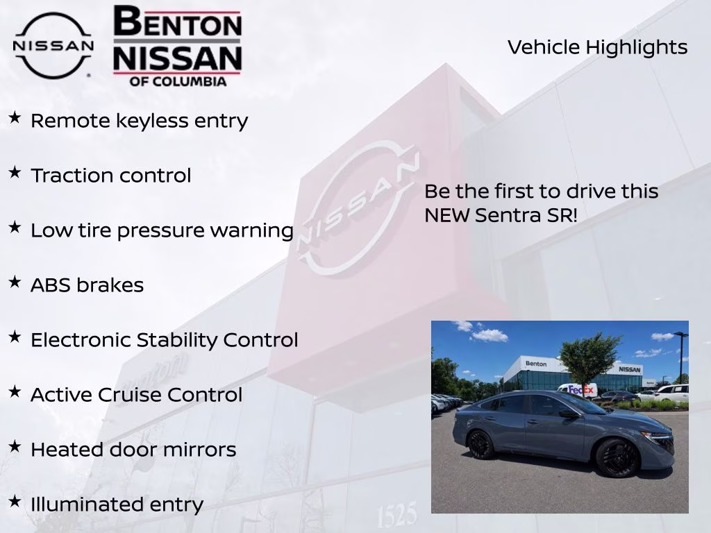 2026 Atlantic Gray/Super Black Nissan Sentra SR FWD Sedan