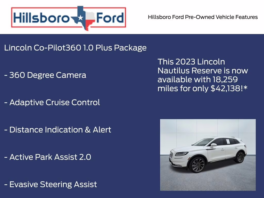 2023 Pristine White Metallic Tri-Coat Lincoln Nautilus Reserve AWD SUV