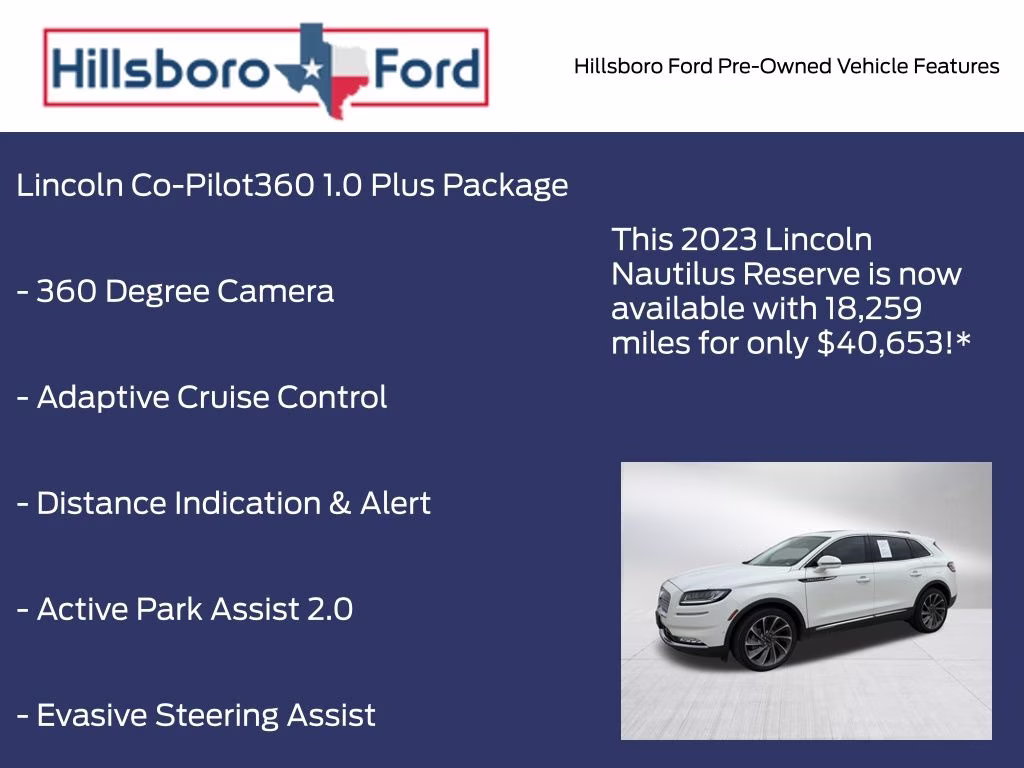 2023 Pristine White Metallic Tri-Coat Lincoln Nautilus Reserve AWD SUV
