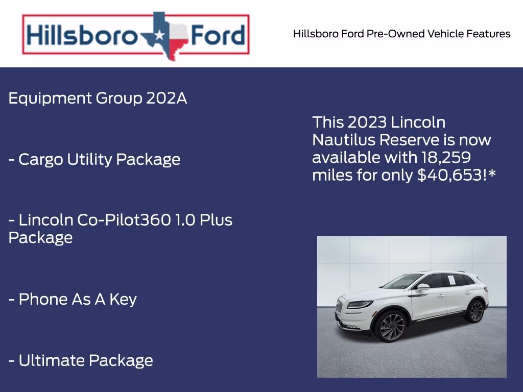 2023 Pristine White Metallic Tri-Coat Lincoln Nautilus Reserve AWD SUV