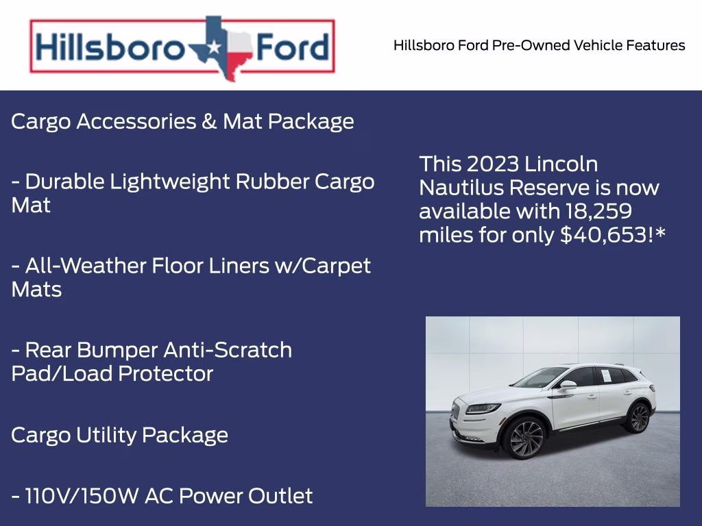 2023 Pristine White Metallic Tri-Coat Lincoln Nautilus Reserve AWD SUV