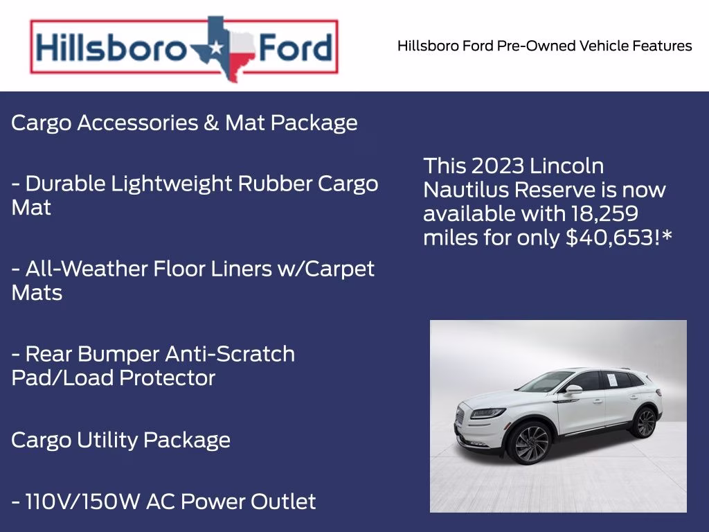2023 Pristine White Metallic Tri-Coat Lincoln Nautilus Reserve AWD SUV