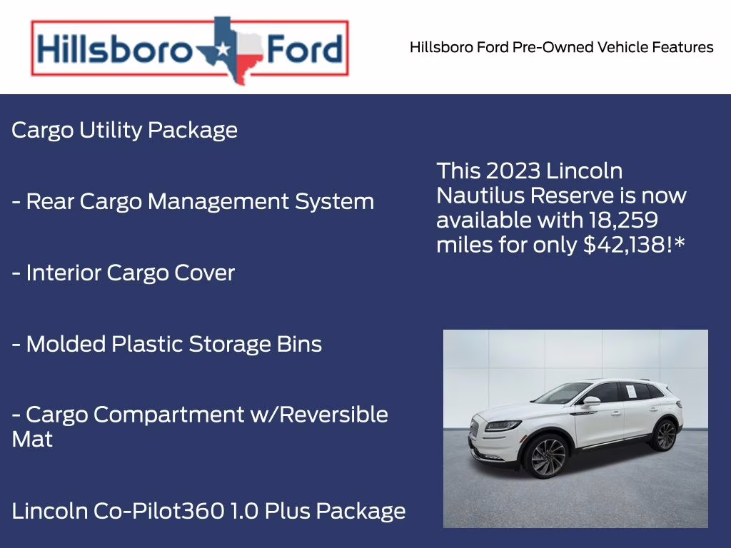 2023 Pristine White Metallic Tri-Coat Lincoln Nautilus Reserve AWD SUV