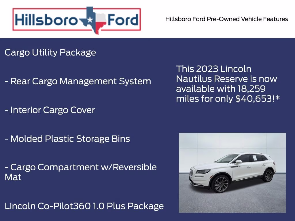 2023 Pristine White Metallic Tri-Coat Lincoln Nautilus Reserve AWD SUV