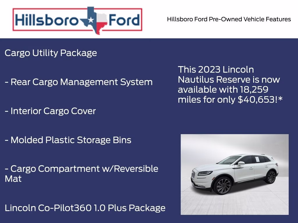 2023 Pristine White Metallic Tri-Coat Lincoln Nautilus Reserve AWD SUV