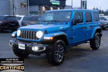2025 Hydro Blue Pearl Coat Jeep Wrangler Sahara 4X4 SUV