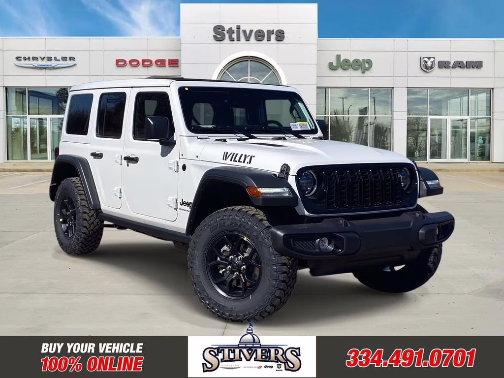 2026 bright white clearcoat Jeep Wrangler Willys 4X4 SUV
