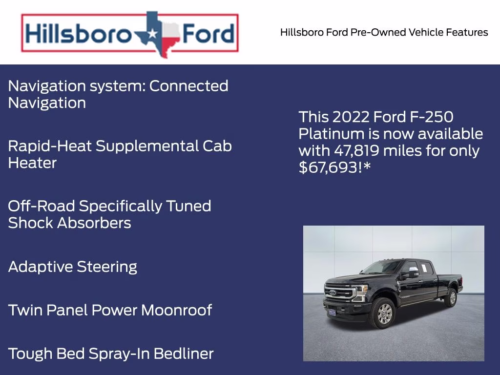 2022 Antimatter Blue Metallic Ford Super Duty F-250 SRW Platinum 4X4 Truck
