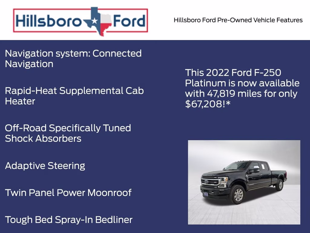 2022 Antimatter Blue Metallic Ford Super Duty F-250 SRW Platinum 4X4 Truck
