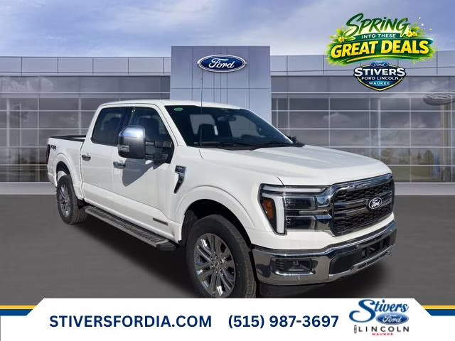 2025 White Metallic Ford F-150 Lariat 4X4 Truck