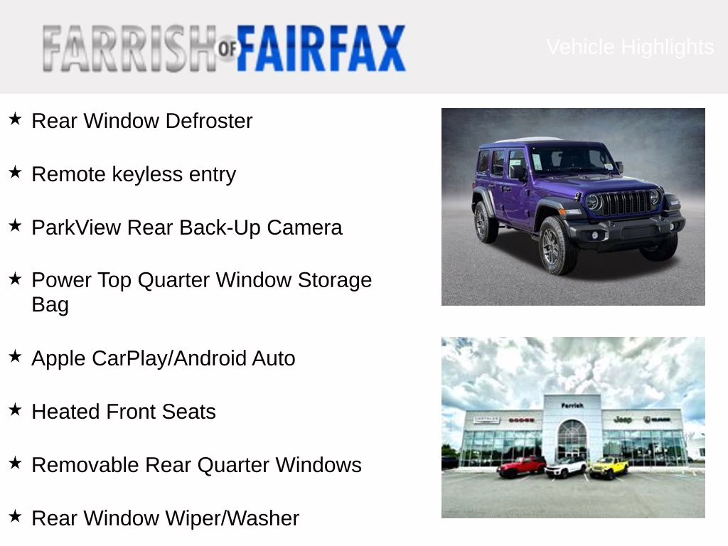 2026 Reign Jeep Wrangler Sport S 4X4 SUV