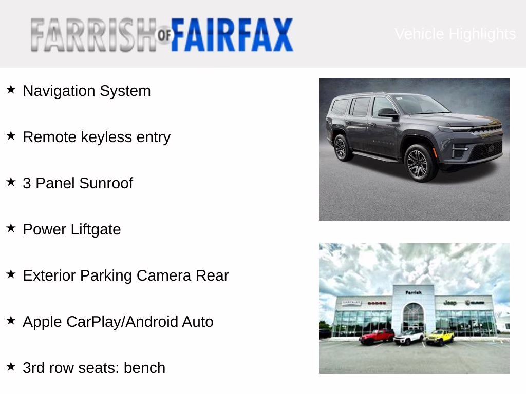 2026 Baltic Gray Metallic Clearcoat Jeep Grand Wagoneer Base 4X4 SUV