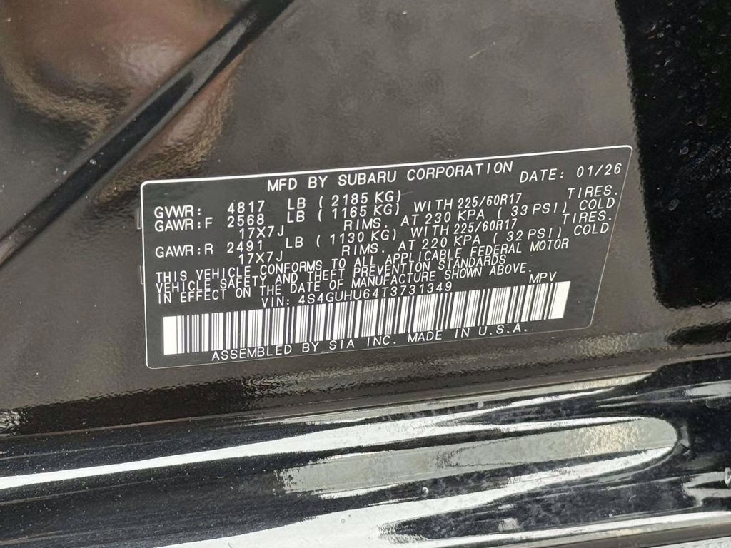 2026 Crystal Black Silica Subaru Crosstrek Wilderness AWD SUV