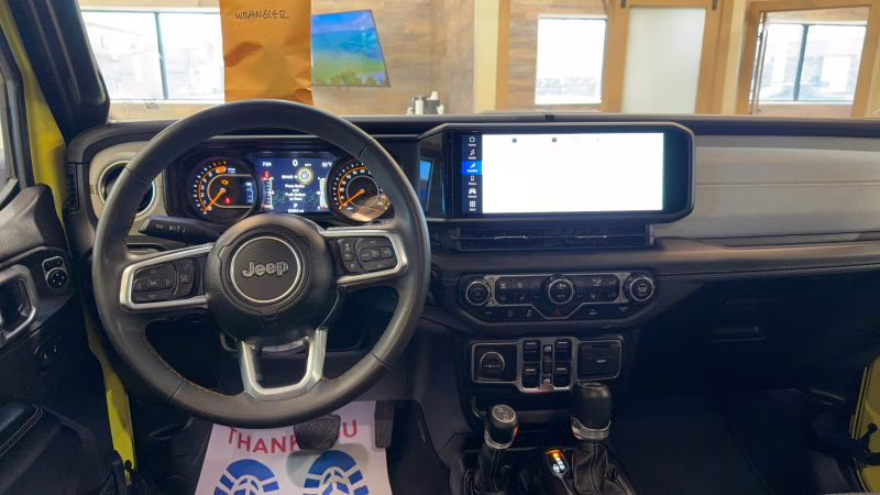 2024 Yellow Jeep Wrangler 4 Door Sahara Sport Utility 4D 4X4