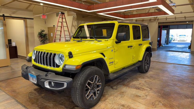 2024 Yellow Jeep Wrangler 4 Door Sahara Sport Utility 4D 4X4