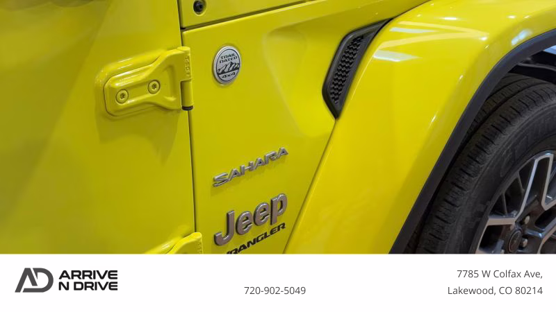 2024 Yellow Jeep Wrangler 4 Door Sahara Sport Utility 4D 4X4