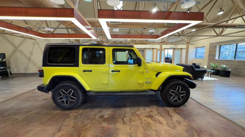 2024 Yellow Jeep Wrangler 4 Door Sahara Sport Utility 4D 4X4