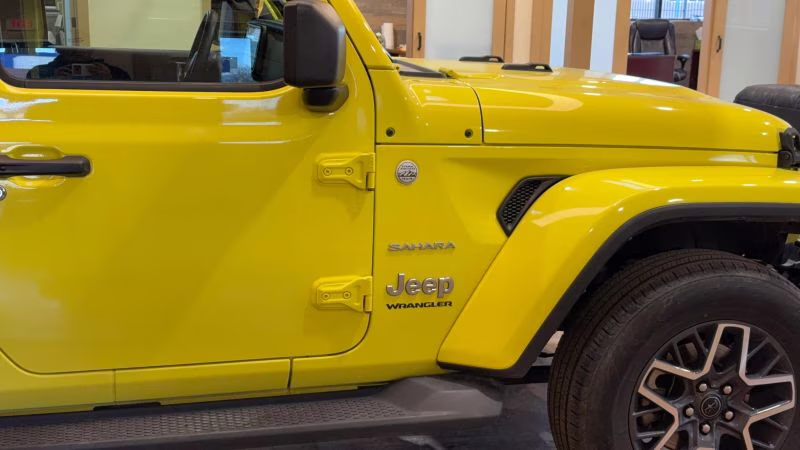 2024 Yellow Jeep Wrangler 4 Door Sahara Sport Utility 4D 4X4