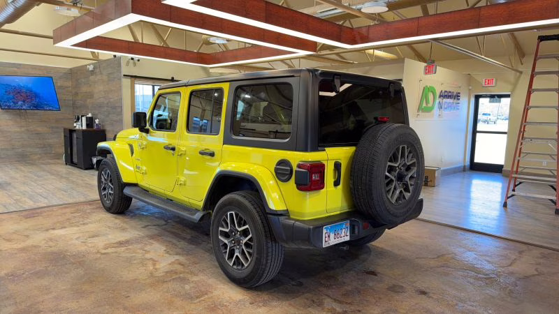 2024 Yellow Jeep Wrangler 4 Door Sahara Sport Utility 4D 4X4