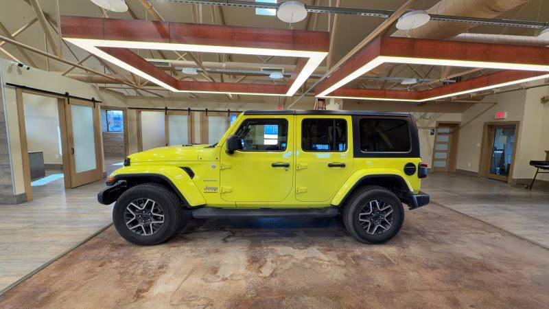 2024 Yellow Jeep Wrangler 4 Door Sahara Sport Utility 4D 4X4