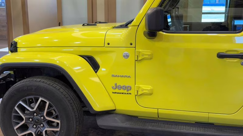2024 Yellow Jeep Wrangler 4 Door Sahara Sport Utility 4D 4X4