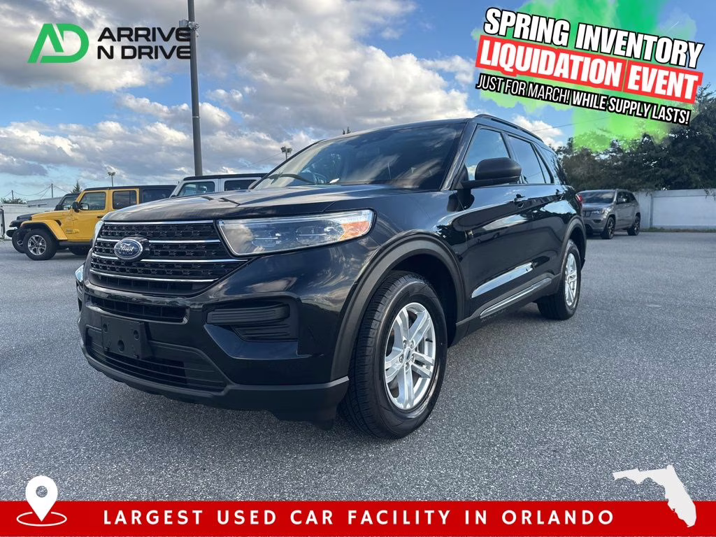 2021 Black Ford Explorer XLT 4X4 SUV